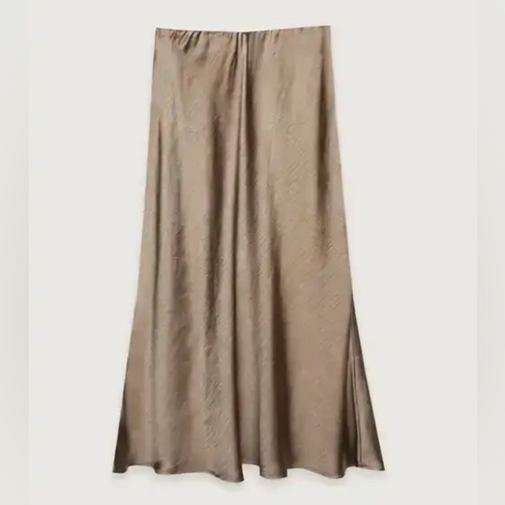 Oak + Fort Satin Like Skirt